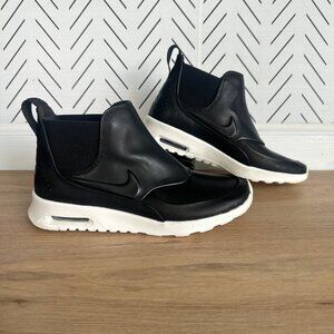 ⭐Nike Air Max Thea Women Mid Boot Shoes Leather Chelsea Sneaker Black 859550-001